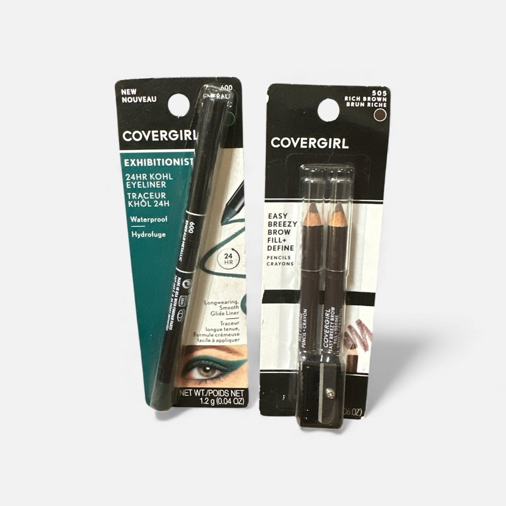 COVERGIRL 24HR Kohl Eyeliner and Rich Brown Brow Pencil Set